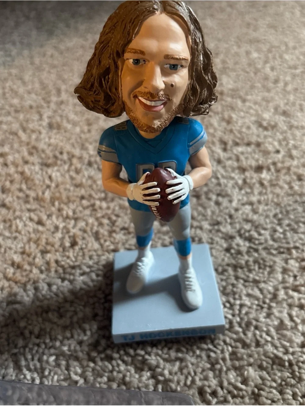Detroit Lions Blue Football Player Bobblehead - T.J. Hockenson